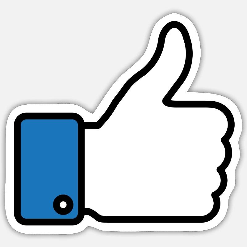 Comme un like! Sticker taille S (10 x 10 cm)