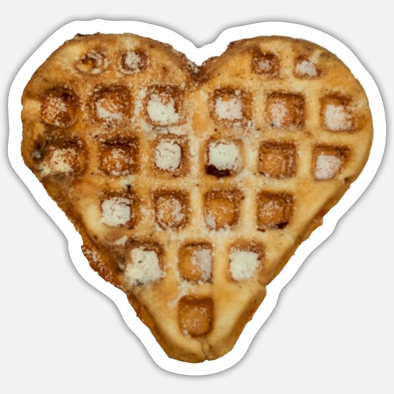 waffle heart Sticker size S (10 x 10 cm)