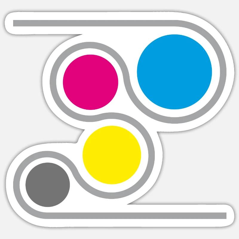 Imprimante CMJN Graphique - Sticker taille S (10 x 10 cm) - blanc mat