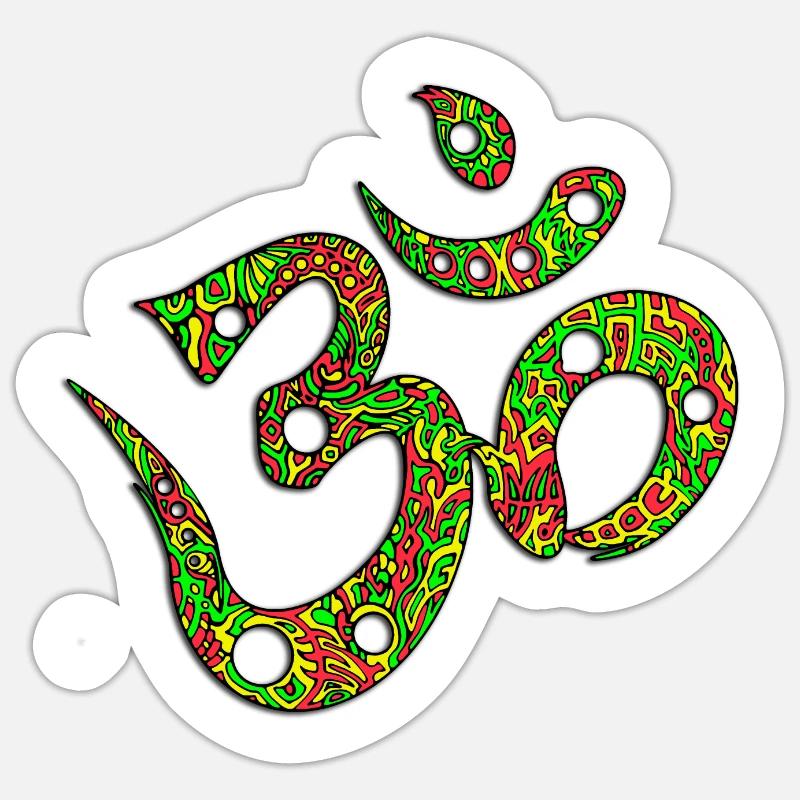 OHM - Sticker taille S (10 x 10 cm) - blanc mat