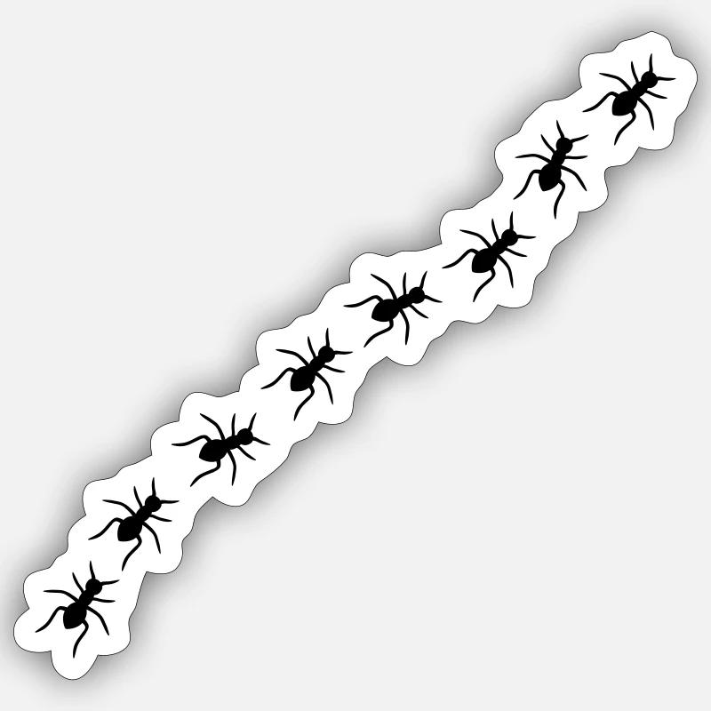 Ants - Sticker size S (10 x 10 cm) - white matte