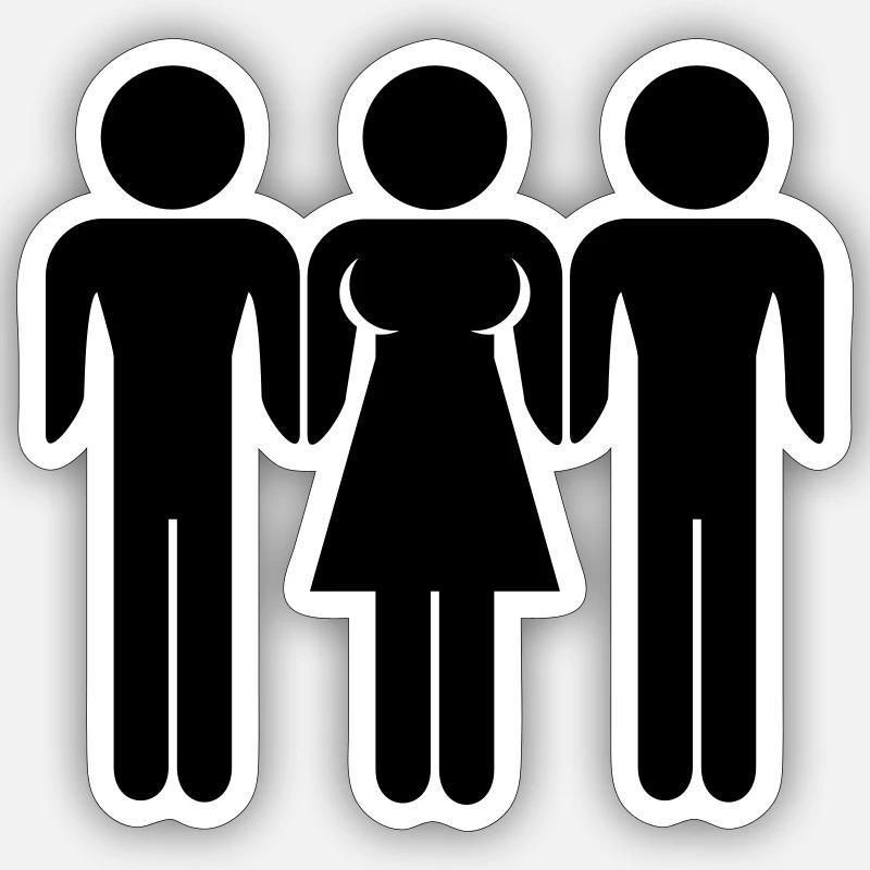 Two Man Sticker size S (10 x 10 cm)