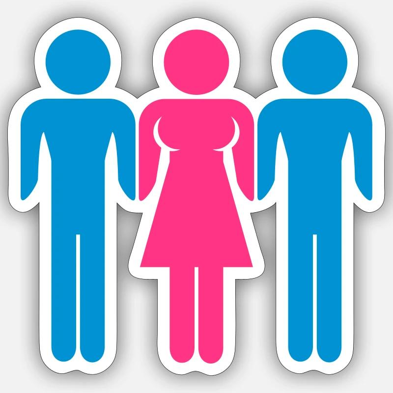 Two Man Sticker size S (10 x 10 cm)