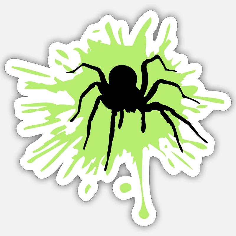 araignée araignée blob graffiti gouttes couleur b Sticker taille S (10 x 10 cm)