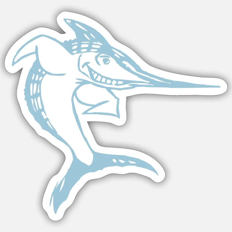 Shark fish swordfish Sticker size S (10 x 10 cm)