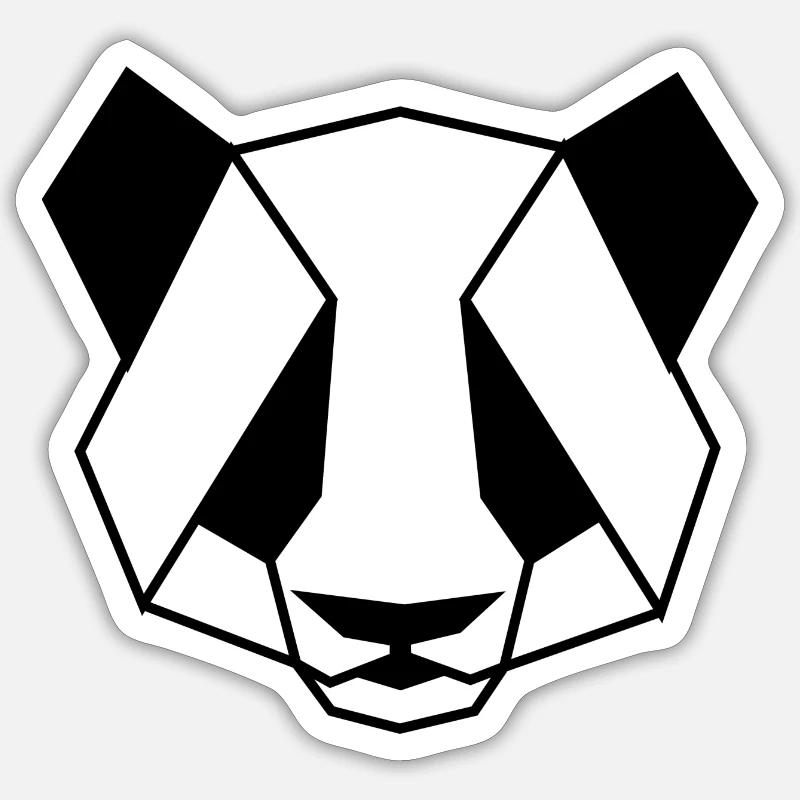 panda - Sticker Größe S (10 x 10 cm) - Mattweiß