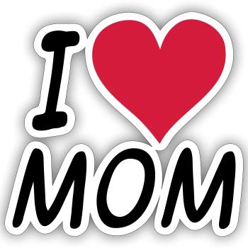 Mama Baby Geschenk zum Muttertag zur Geburt - Sticker Größe S (10 x 10 cm) - Mattweiß - Vorne