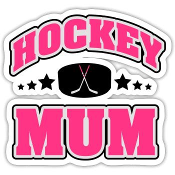 Hockey Mum - Sticker Größe S (10 x 10 cm) - Mattweiß - Vorne