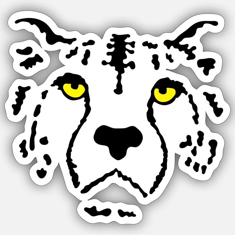 cheetah - Sticker size S (10 x 10 cm) - white matte