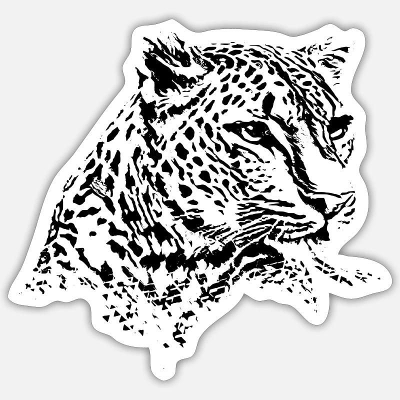 Leopard Sticker Größe S (10 x 10 cm)