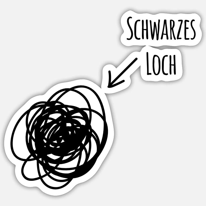 Schwarzes Loch 1c Sticker Größe S (10 x 10 cm)