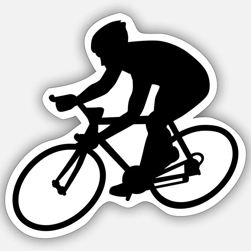 Radfahrer Sticker Größe S (10 x 10 cm)