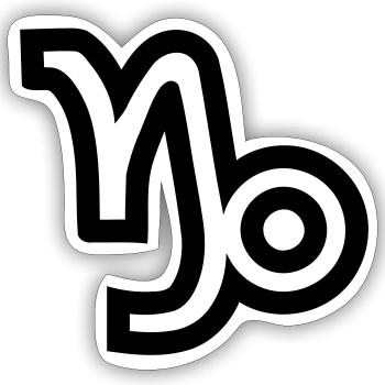Steinbock - Sticker Größe S (10 x 10 cm) - Mattweiß - Vorne
