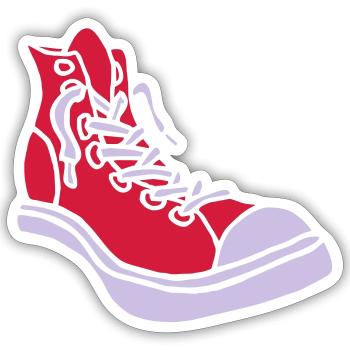 Street Sneaker Basketball Shoes Boots Alternative - Sticker Größe S (10 x 10 cm) - Mattweiß - Vorne