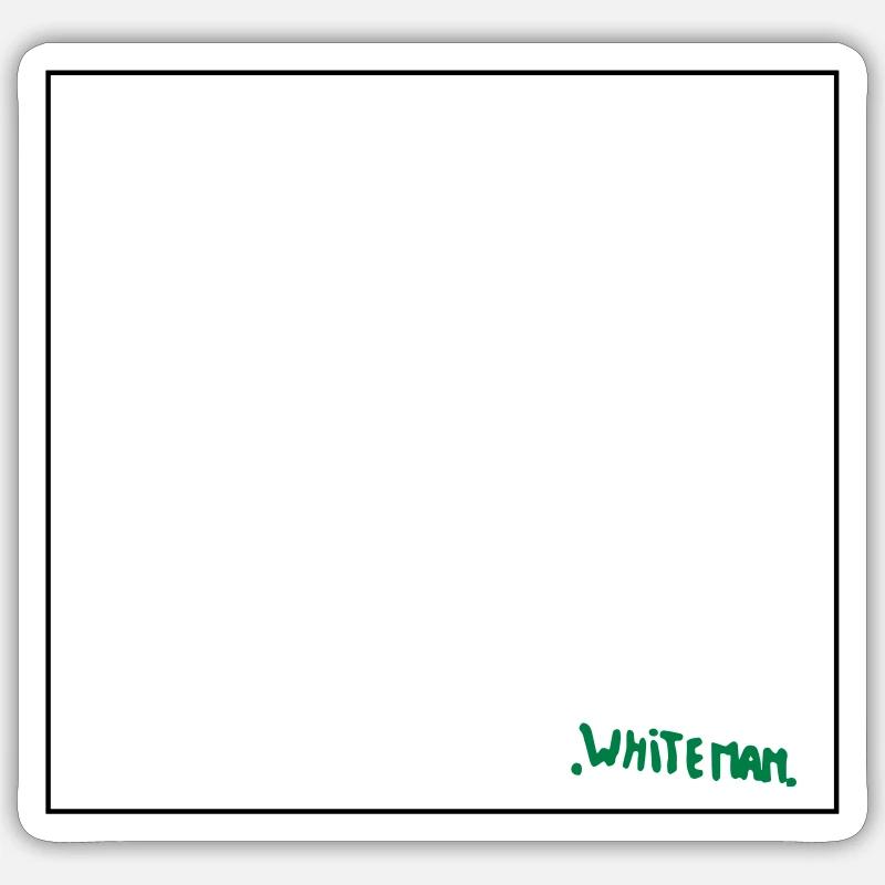 monochrome whiteman - Sticker size S (10 x 10 cm) - white matte