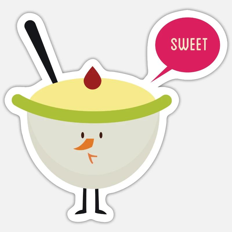 doux - Sticker taille S (10 x 10 cm) - blanc mat