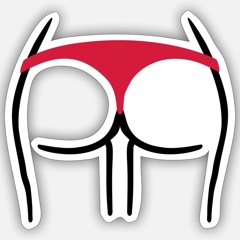 Ass Sticker size S (10 x 10 cm)