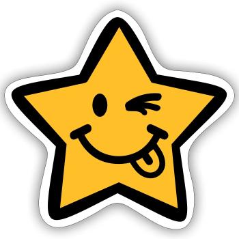 Étoile - Sticker taille S (10 x 10 cm) - blanc mat - Devant