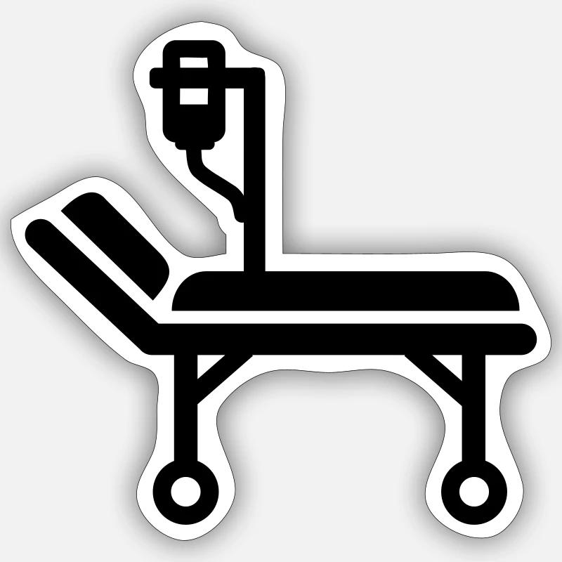 Krankenhaus Sticker Größe S (10 x 10 cm)