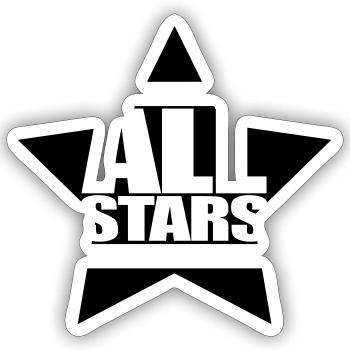 Allstars Team Stern Logo - Sticker size S (10 x 10 cm) - white matte - Front