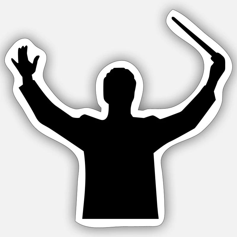 Chef d'orchestre Sticker taille S (10 x 10 cm)