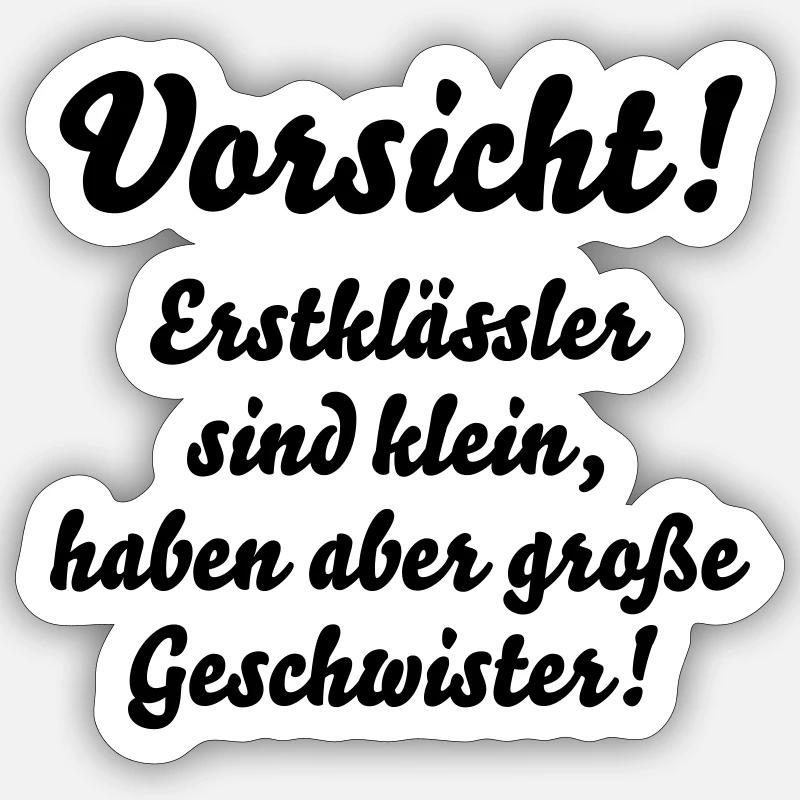 schulkind schule lustig - Sticker Größe S (10 x 10 cm) - Mattweiß