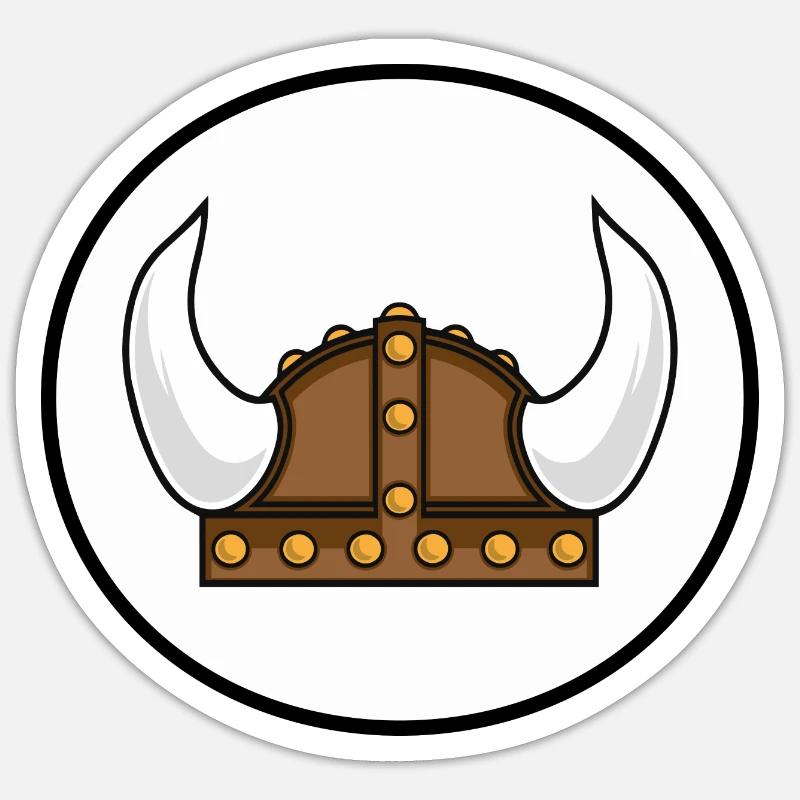 Casque de Viking dans le quartier Sticker taille S (10 x 10 cm)