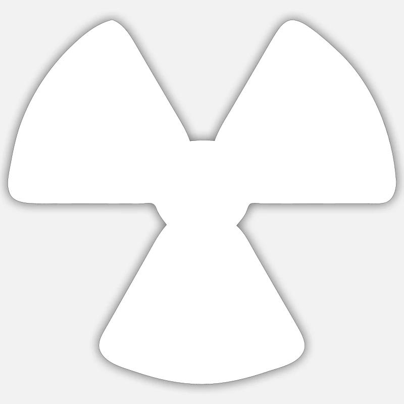 Radioactive white logo - Sticker size S (10 x 10 cm) - white matte