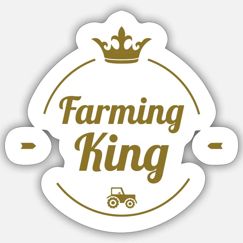 Farming King - Sticker size S (10 x 10 cm) - white matte