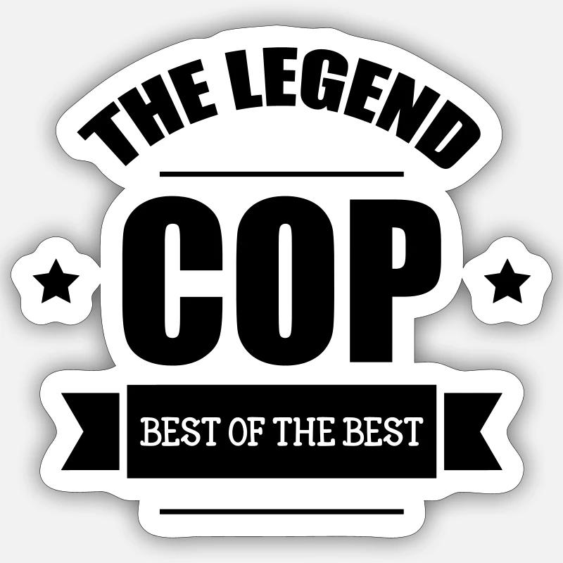 Police - Sticker Größe S (10 x 10 cm) - Mattweiß