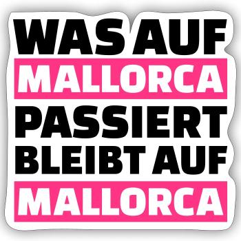 Mallorca - Sticker Größe S (10 x 10 cm) - Mattweiß - Vorne
