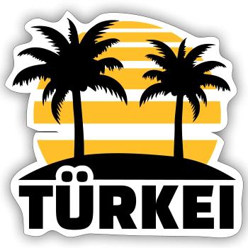 Türkei - Sticker Größe S (10 x 10 cm) - Mattweiß - Vorne