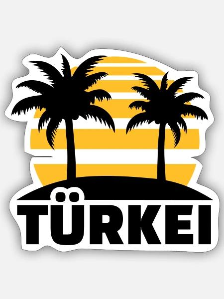 Türkei - Sticker Größe S (10 x 10 cm) - Mattweiß