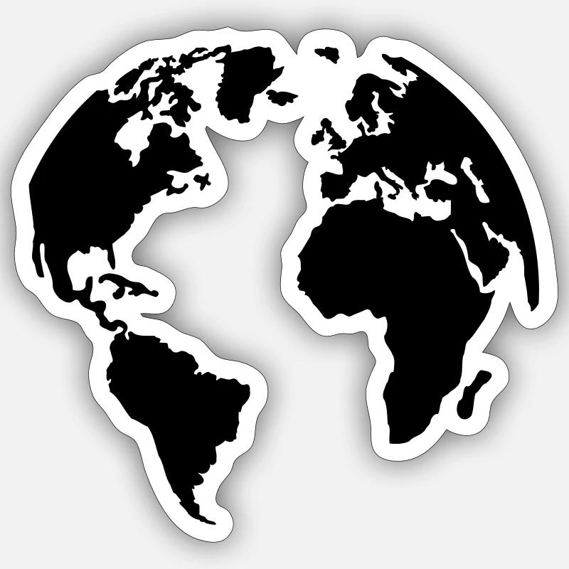 Terre - Sticker taille S (10 x 10 cm) - blanc mat