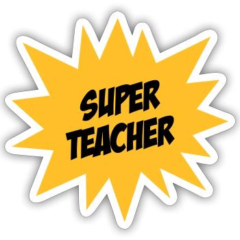 Teacher / School / Professor / Ecole / Schule - Sticker size S (10 x 10 cm) - white matte - Front
