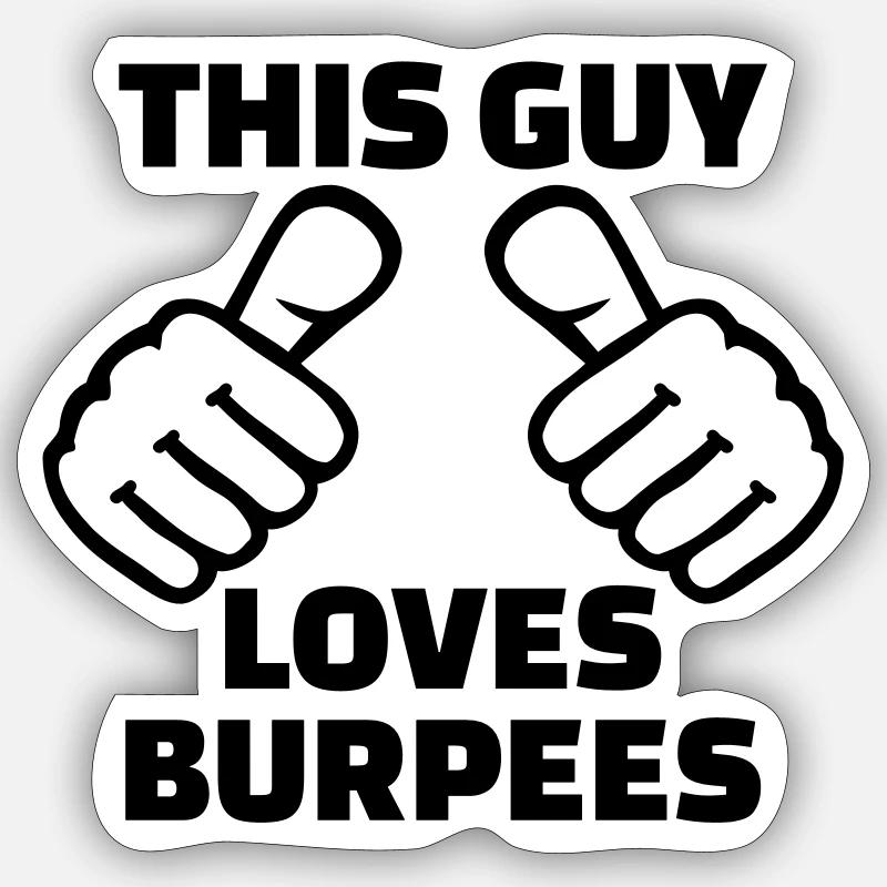 Burpees Sticker Größe S (10 x 10 cm)