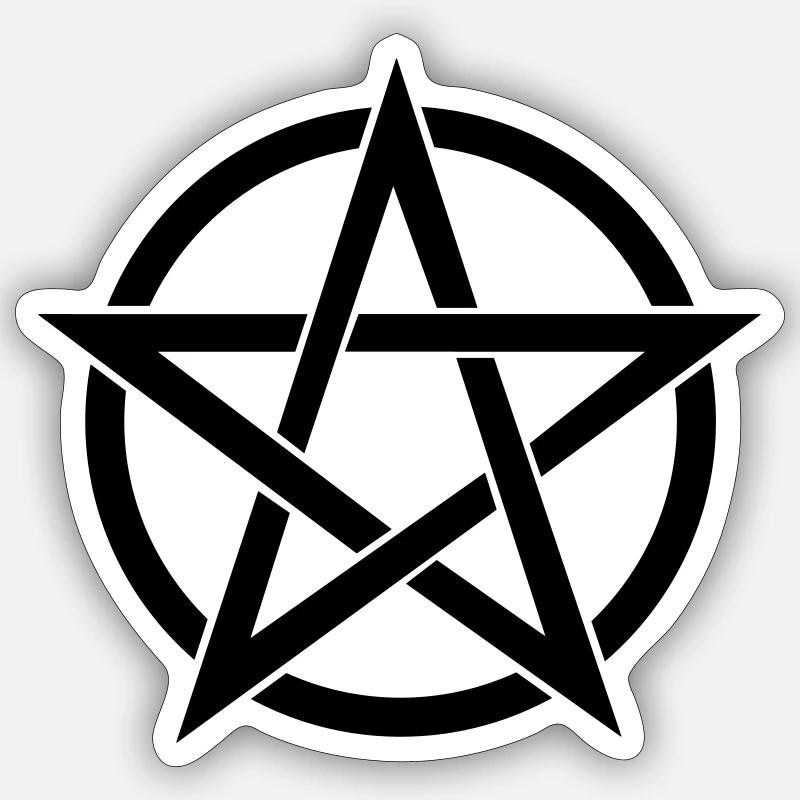 pentagram - Sticker size S (10 x 10 cm) - white matte