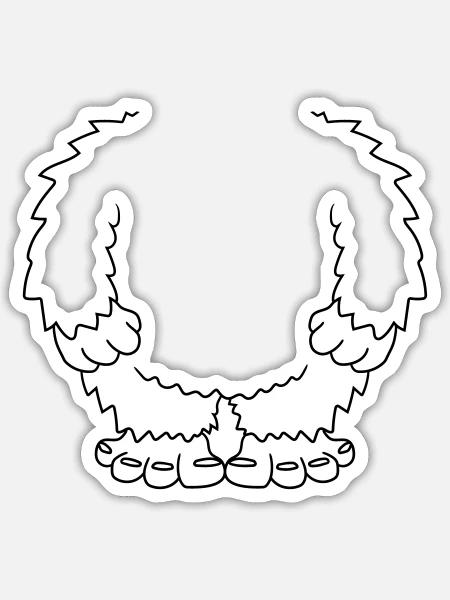 verkleidung halloween yeti kostuem ohne kopf koerp - Sticker Größe S (10 x 10 cm) - Mattweiß