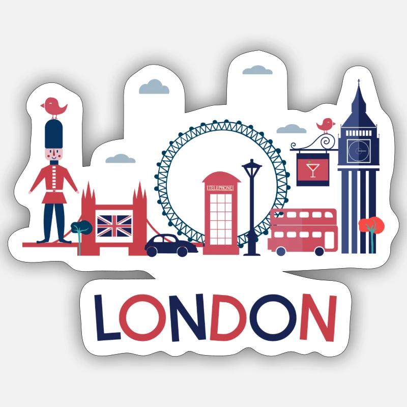 London City Big Ben Design Sticker size S (10 x 10 cm)