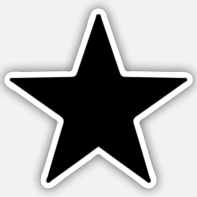 stern - Sticker Größe S (10 x 10 cm) - Mattweiß