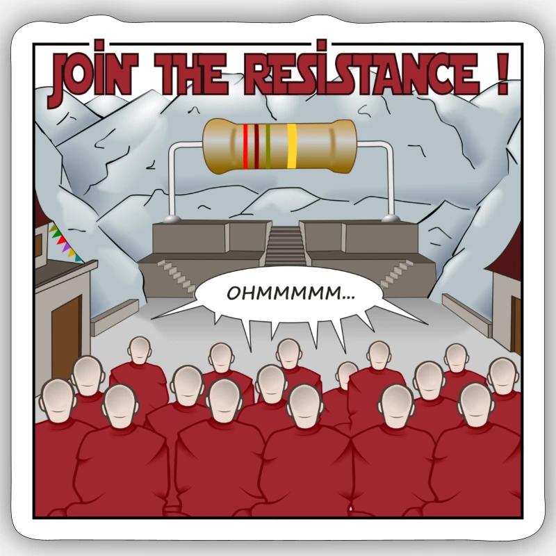 Ohm Sticker Größe S (10 x 10 cm)