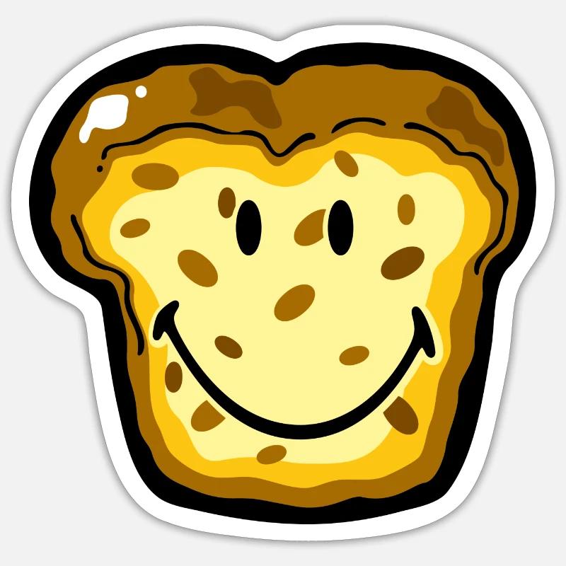 Smiley Bread Sticker Größe S (10 x 10 cm)