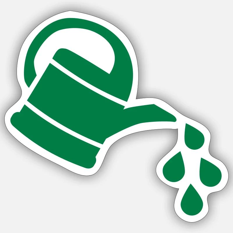 watering Can - Sticker size S (10 x 10 cm) - white matte