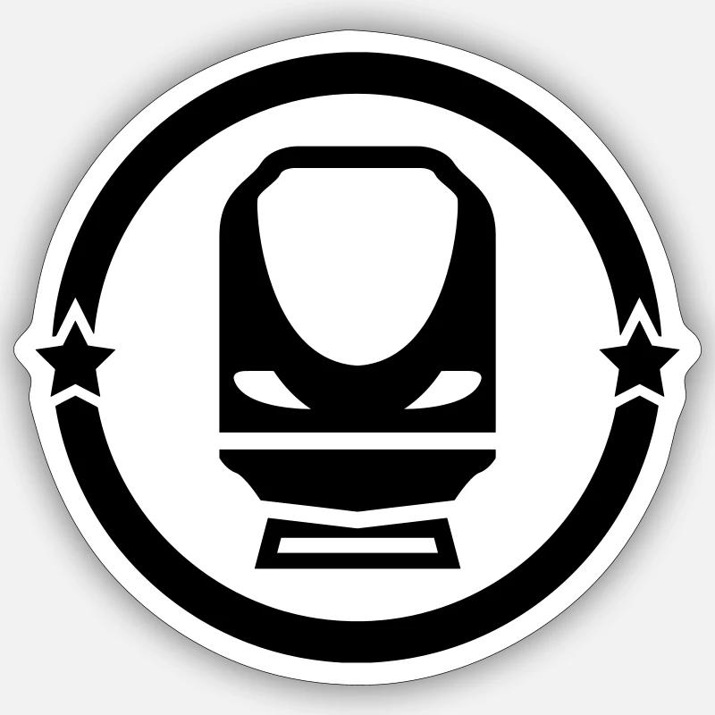 Railway Railwayman Cheminot Train Eisenbahn - Sticker size S (10 x 10 cm) - white matte