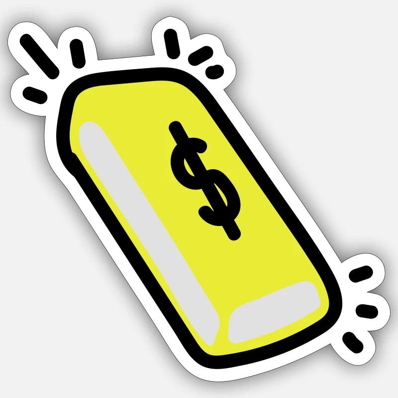 lingots d'or Sticker taille S (10 x 10 cm)
