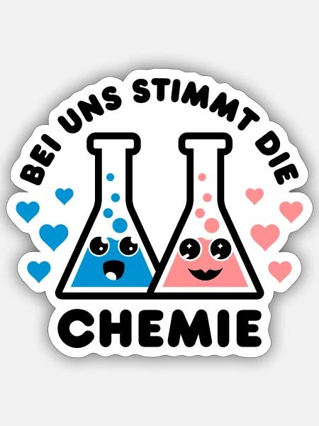 Gute Chemie - Sticker Größe S (10 x 10 cm) - Mattweiß