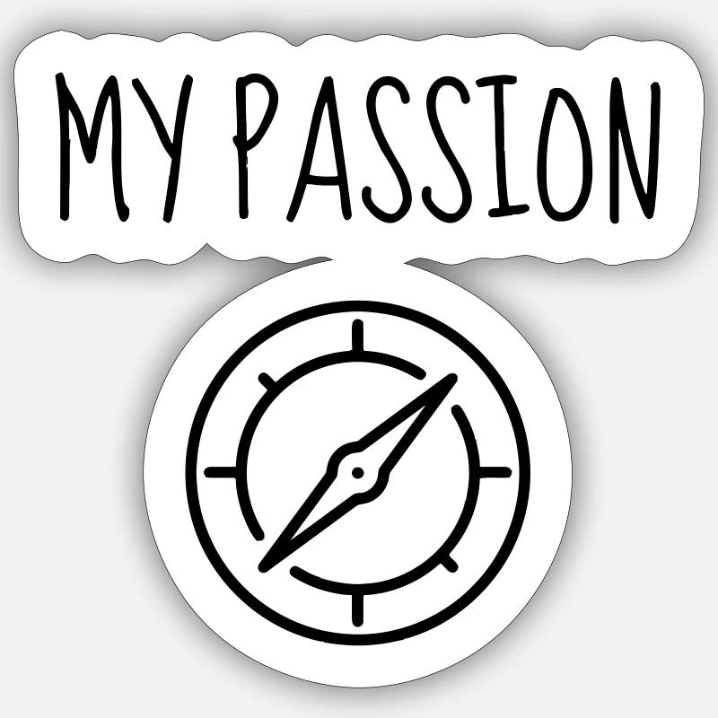 Geocaching / Geocacher / Compass / GPS - Sticker size S (10 x 10 cm) - white matte