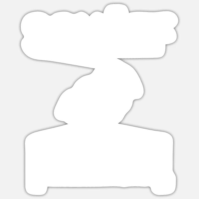 SCHÄFF CHEF CHÄFF BOSS weiss Geschenkidee Sticker Größe S (10 x 10 cm)