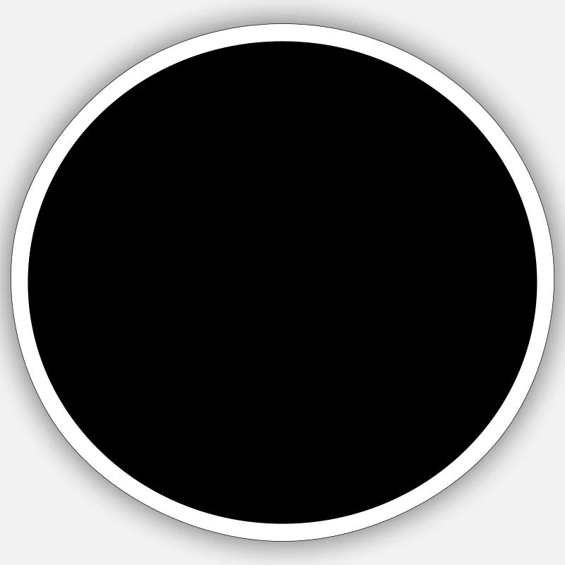 Circle, Ball (cheap!) - Sticker size S (10 x 10 cm) - white matte