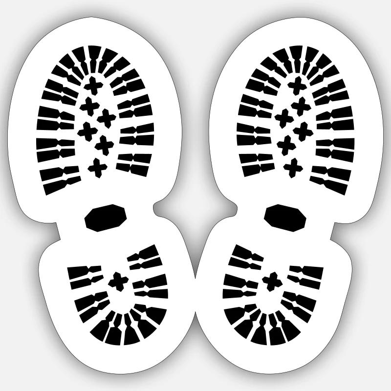 Footprints, hiking (super cheap) Sticker size S (10 x 10 cm)